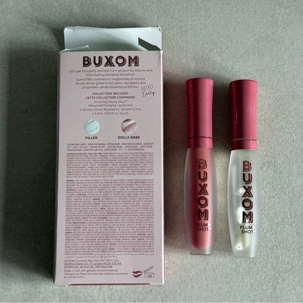 Buxom Pout Party Plump Shot Plumping Lip Serum Duo